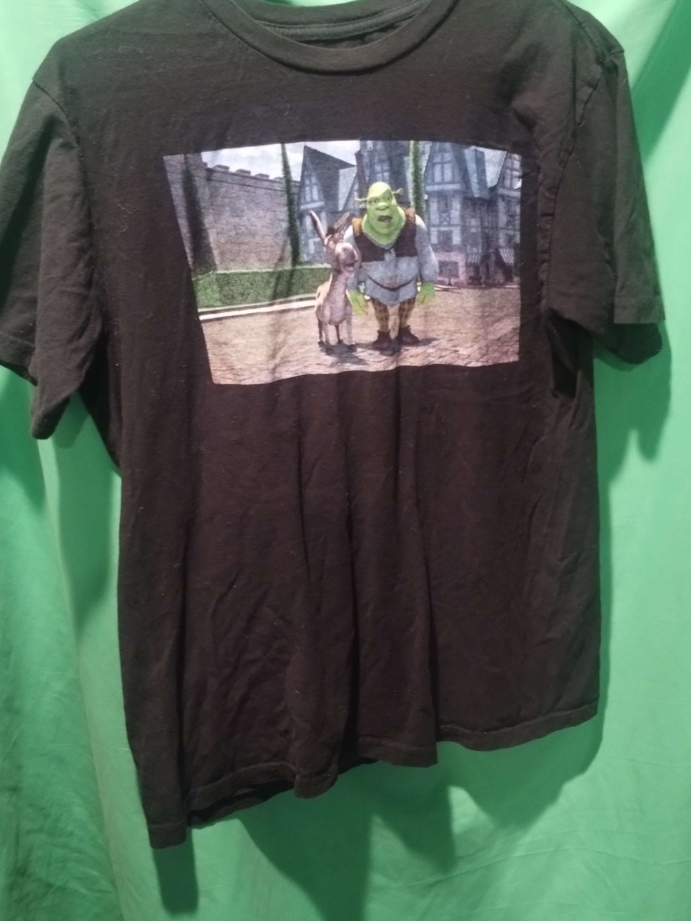 Dreamworks Black Shrek & Donkey Short Sleeve Tee